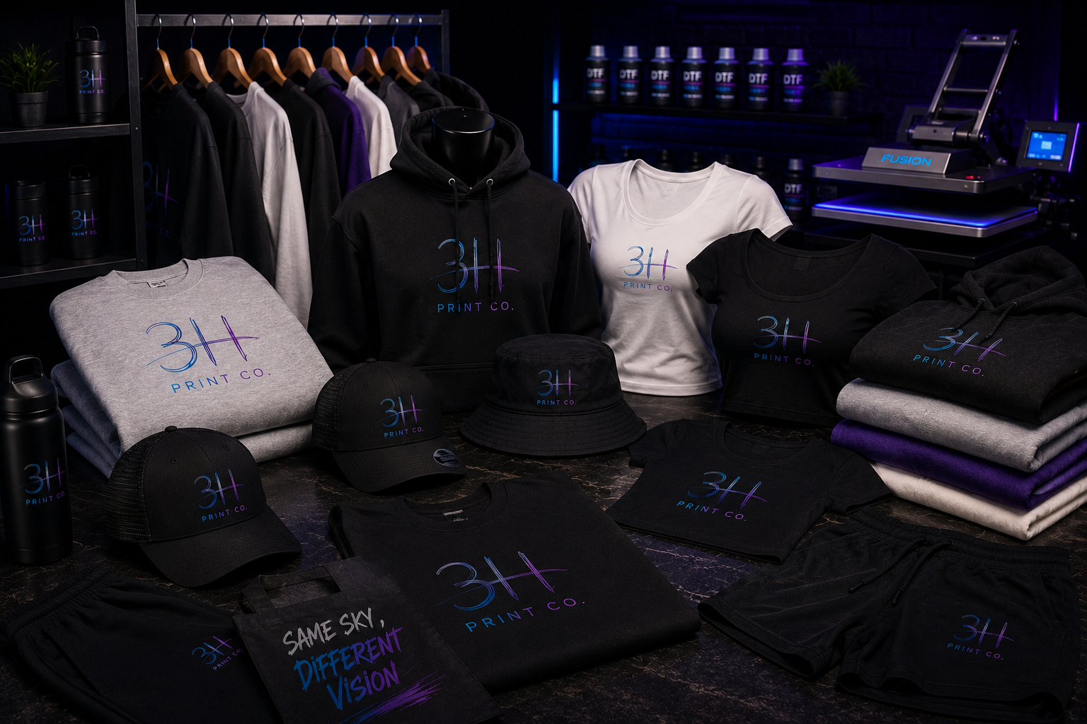 3H Print Co. custom apparel wardrobe